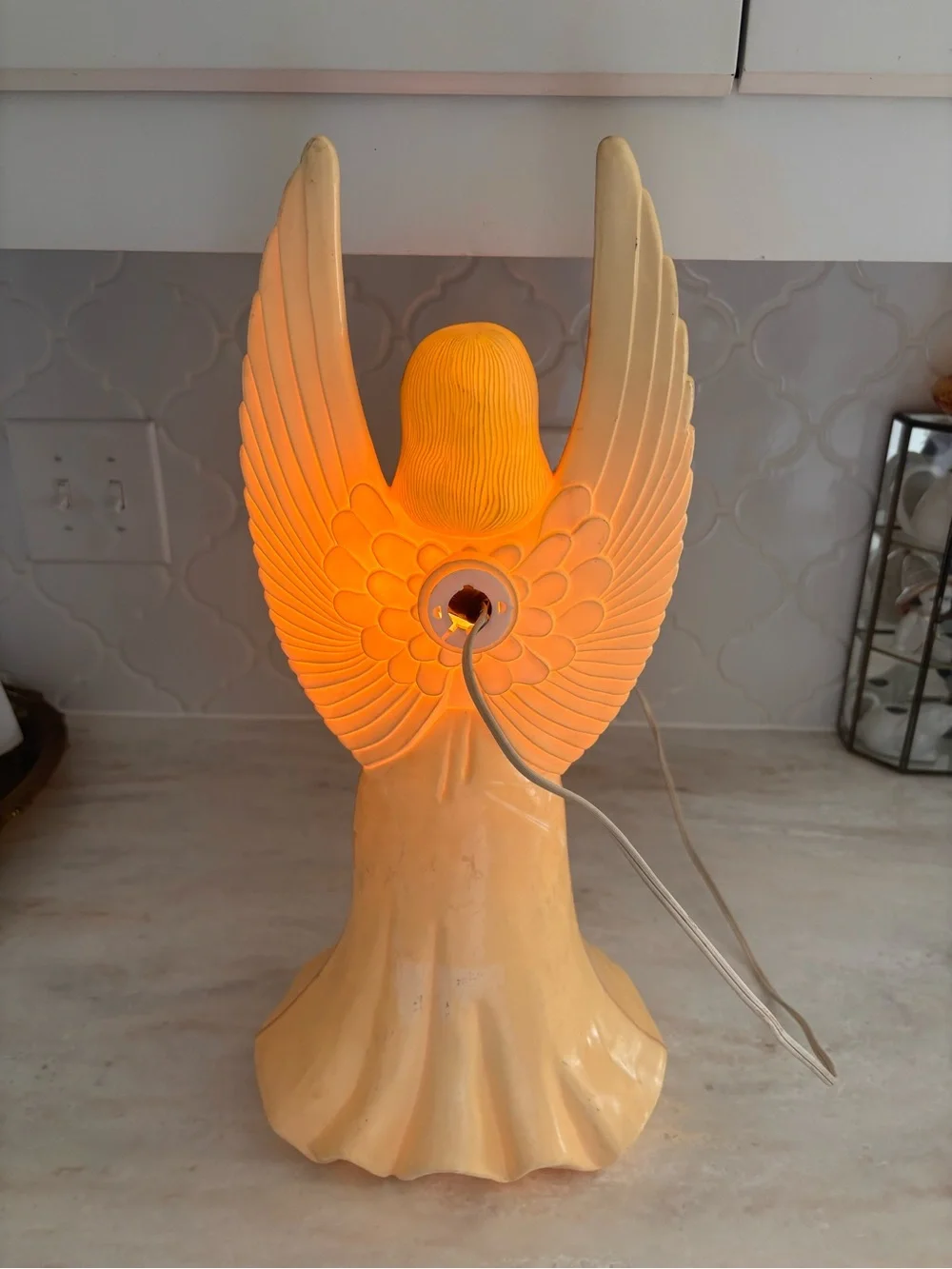 Vintage Christmas Angel Blow Mold Light